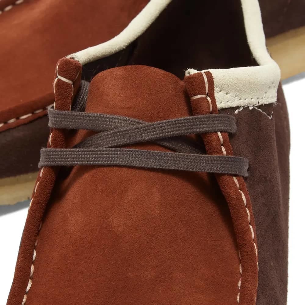 Clarks Originals Wallabee Stitch - UK 9 / Dark Tan Combi