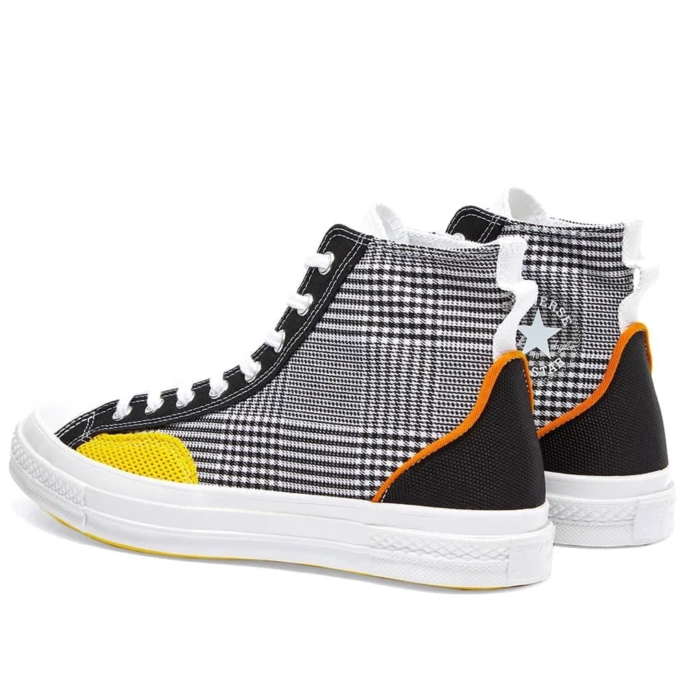 CONVERSE CHUCK TAYLOR 1970S HI PATCHWORK - UK 9 / BLACK 