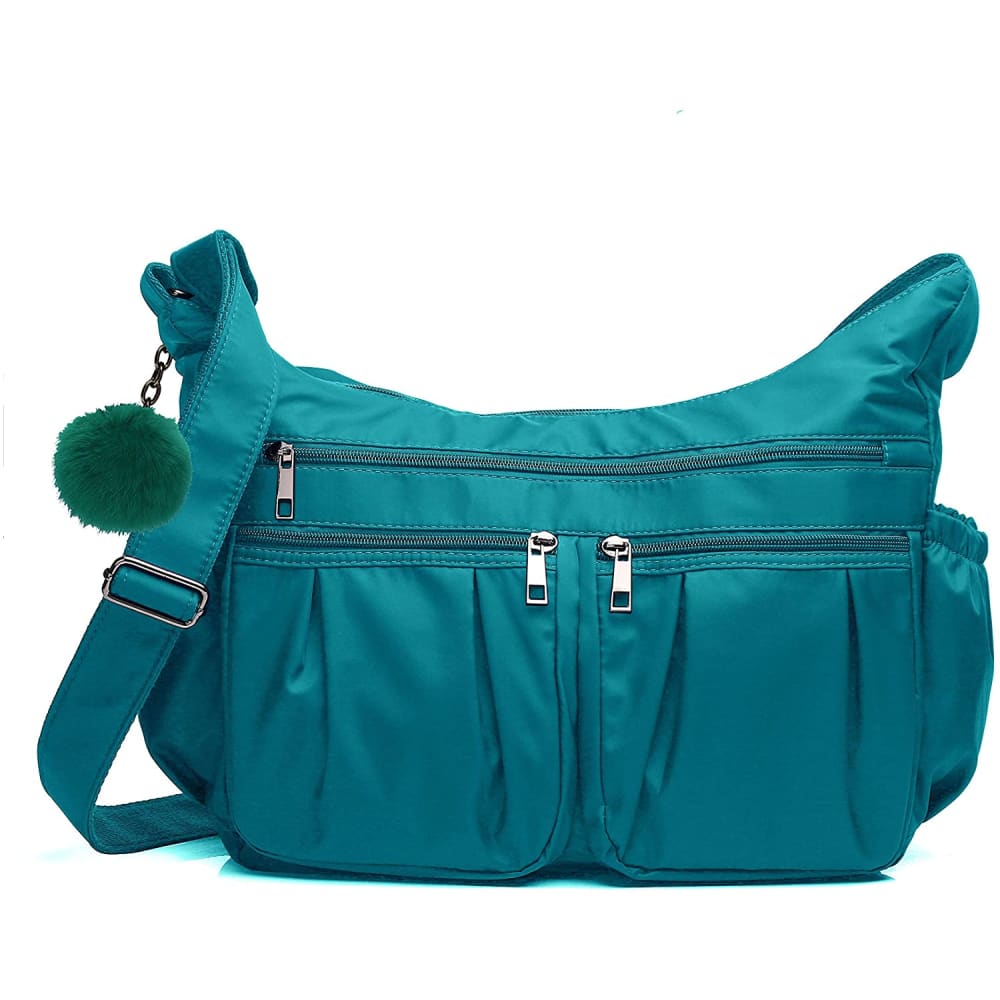 Buy La Packmore Waterproof Nylon Crossbody Bags for Women Multi-Pocket  Shoulder Bag Travel Purse and Handbag (Peacock) at Amazon.in