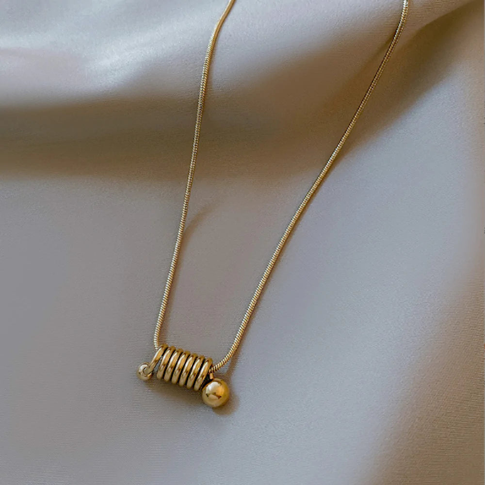 Womens Necklace With A Mini Spring