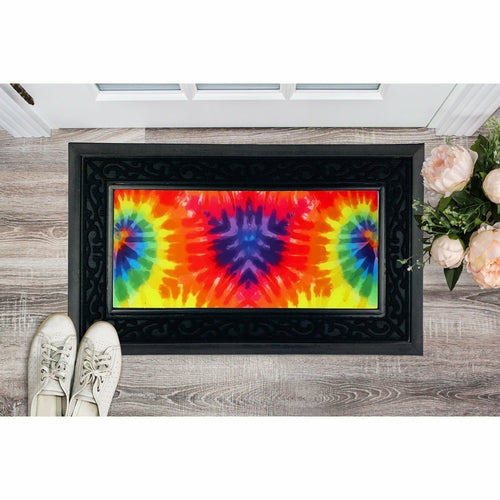 Decorative Door Mat - Rainbow Tie Dye - Heavy Duty Floor Mat
