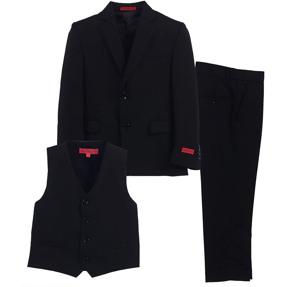 Dressing Up Boy’s Formal Suit Set - 2T / 3pc Black B - Back 