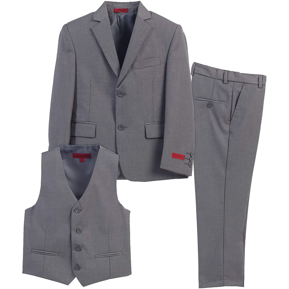 Dressing Up Boy’s Formal Suit Set - 2T / 3pc Gray B - Back 