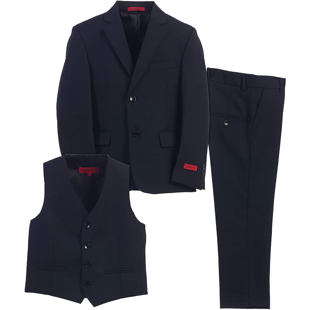 Dressing Up Boy’s Formal Suit Set - 2T / 3pc Navy B - Back 