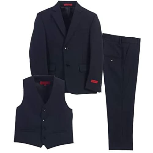 Dressing Up Boy’s Formal Suit Set - 2T / 3pc - Navy - Back 