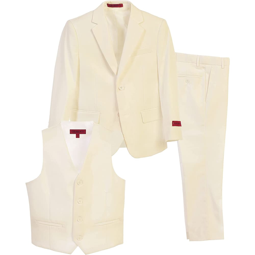 Dressing Up Boy’s Formal Suit Set - 2T / 3pc Off White B - 
