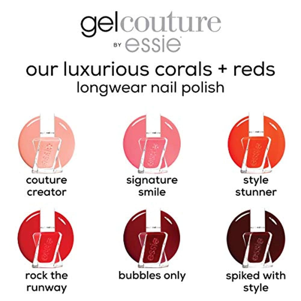 essie Gel Couture Longwear Nail Polish Burgundy Red Bubbles 