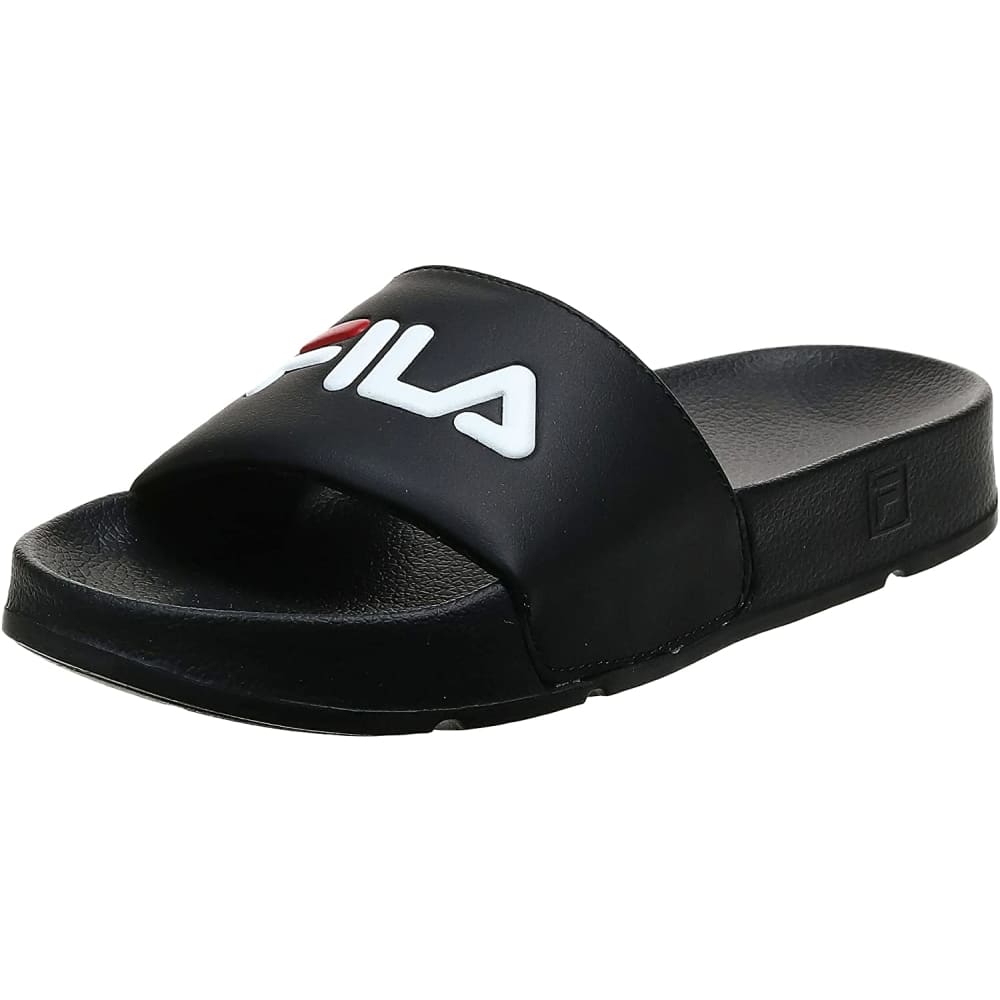 Fila Women’s Drifter Slide Sandal - 5 / Black/Red/White - 