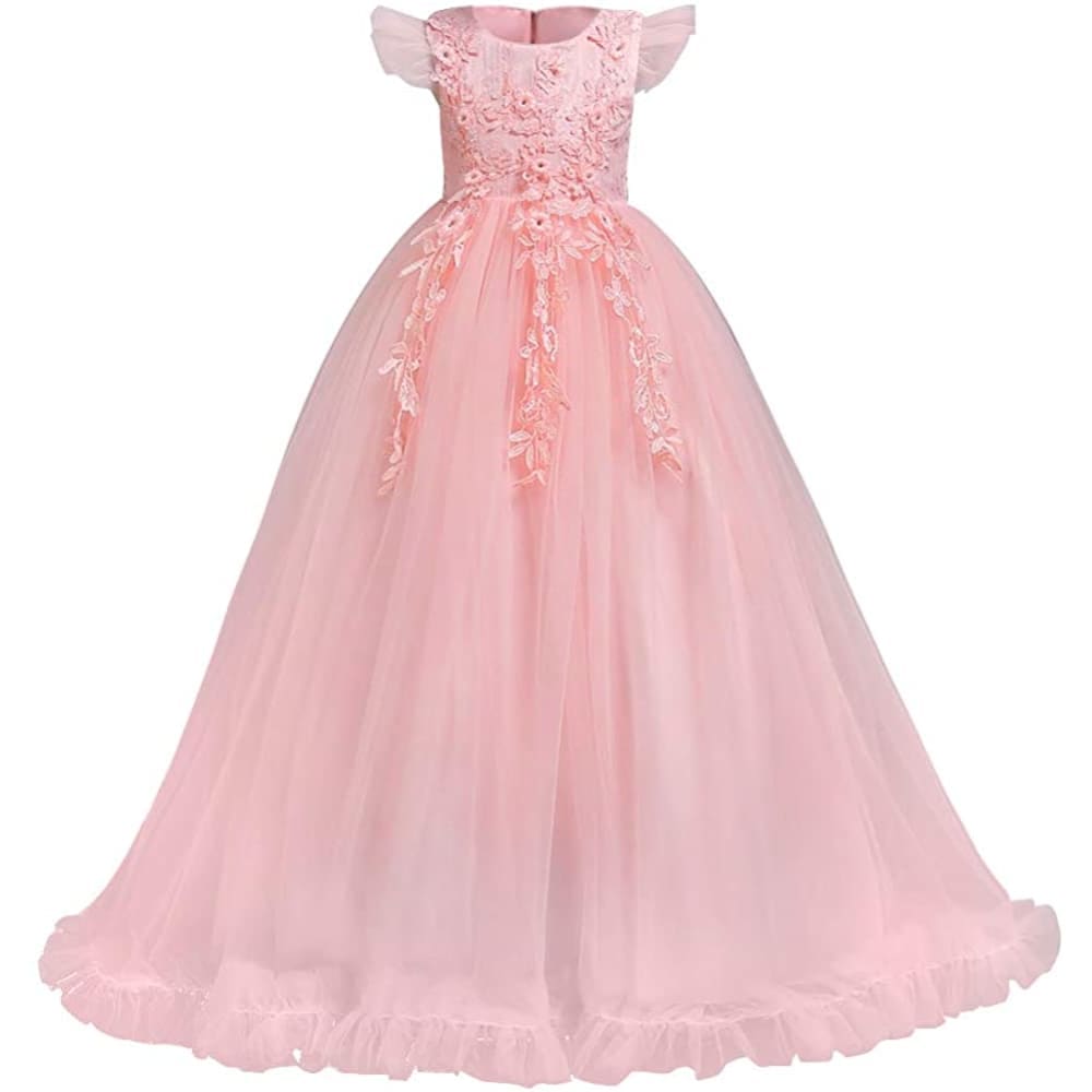 Flower Girls Maxi Dress Bridesmaid Wedding Pageant Party 