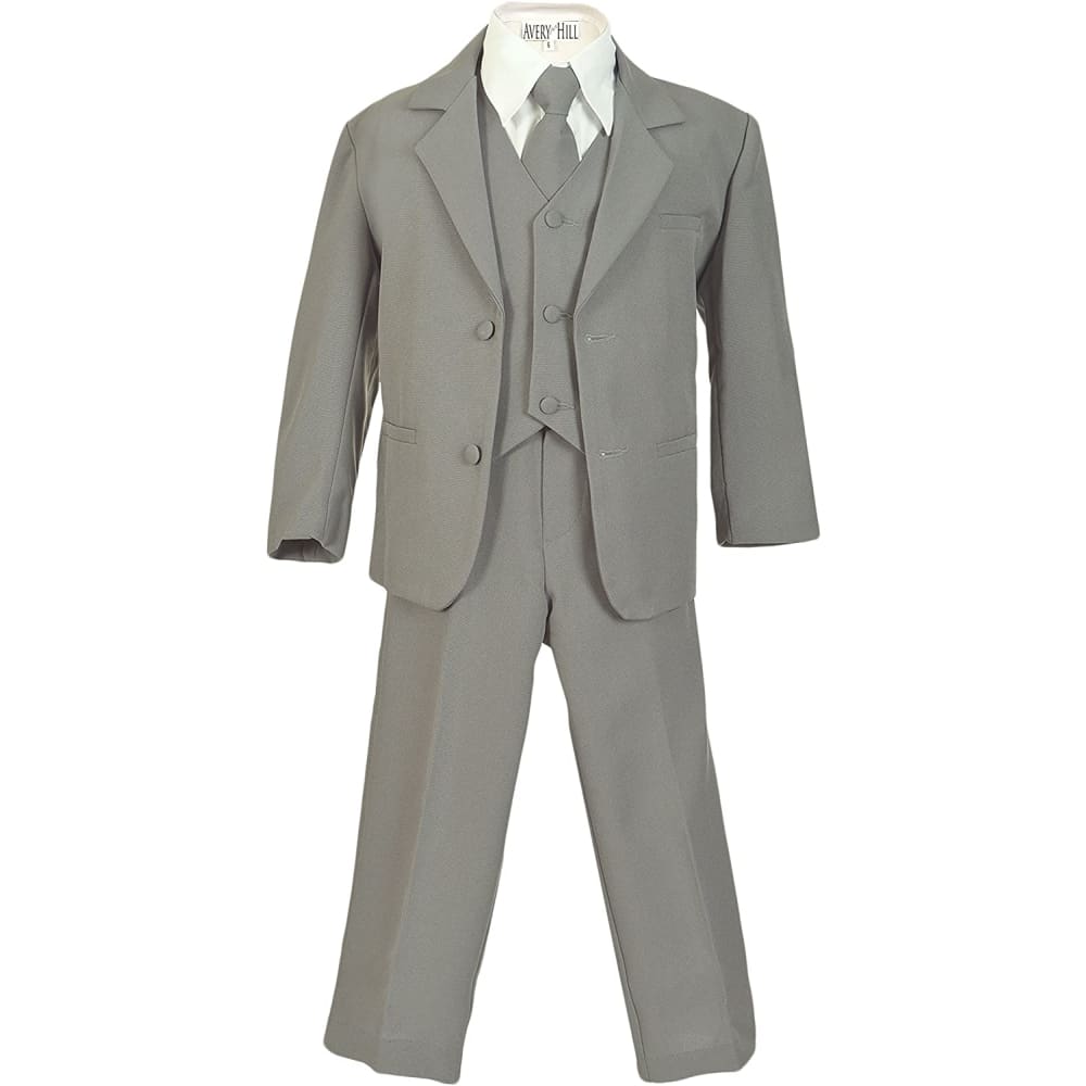 Formal Dressing Boys 5 Piece Suit with Shirt and Vest - 3-6 