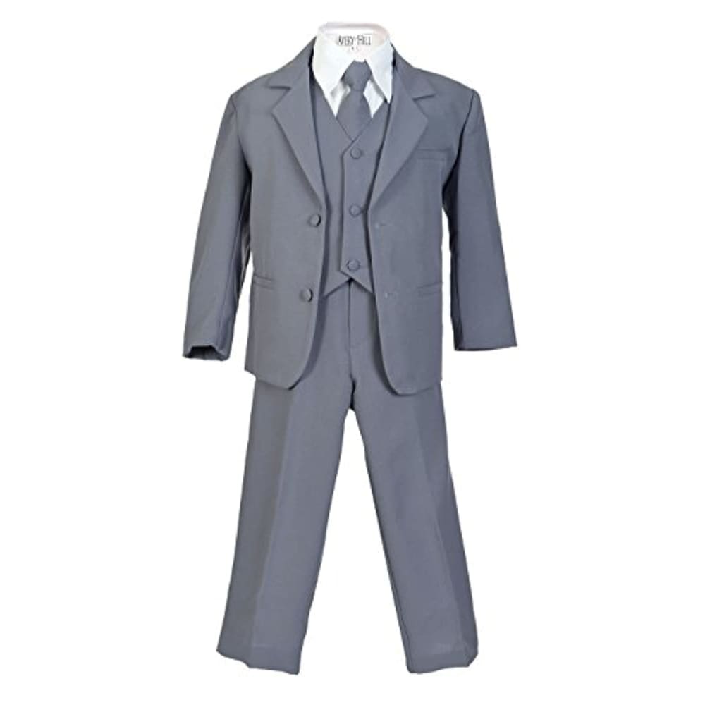 Formal Dressing Boys 5 Piece Suit with Shirt and Vest - Back