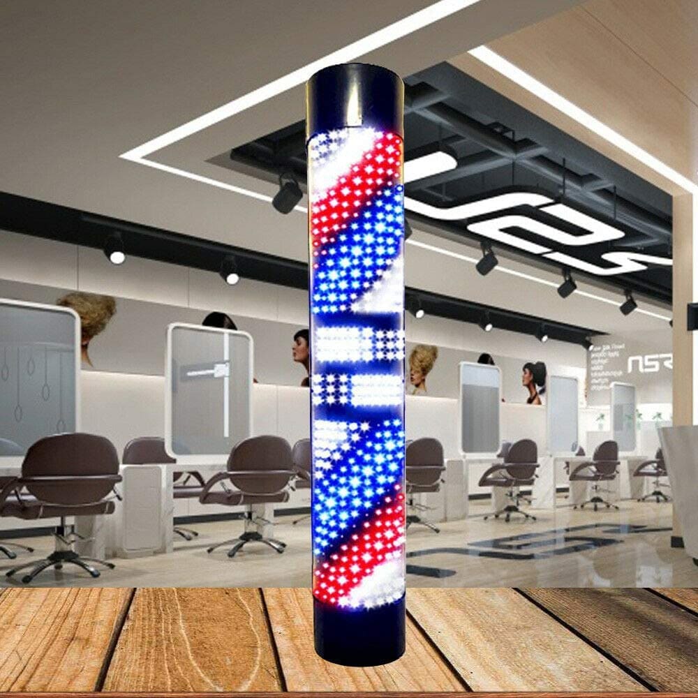 Gdrasuya10 Barber Pole Light Rotating LED Hair Salon Shop 