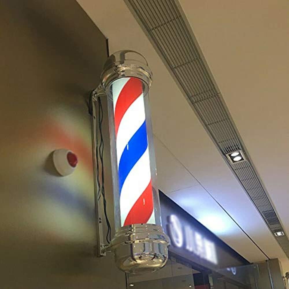 Gdrasuya10 Barber Pole Light Rotating LED Hair Salon Shop 