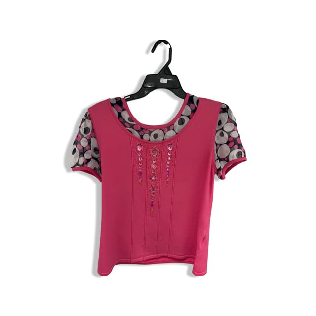 Gizel Woman Fashionable top - blue white and pink / 