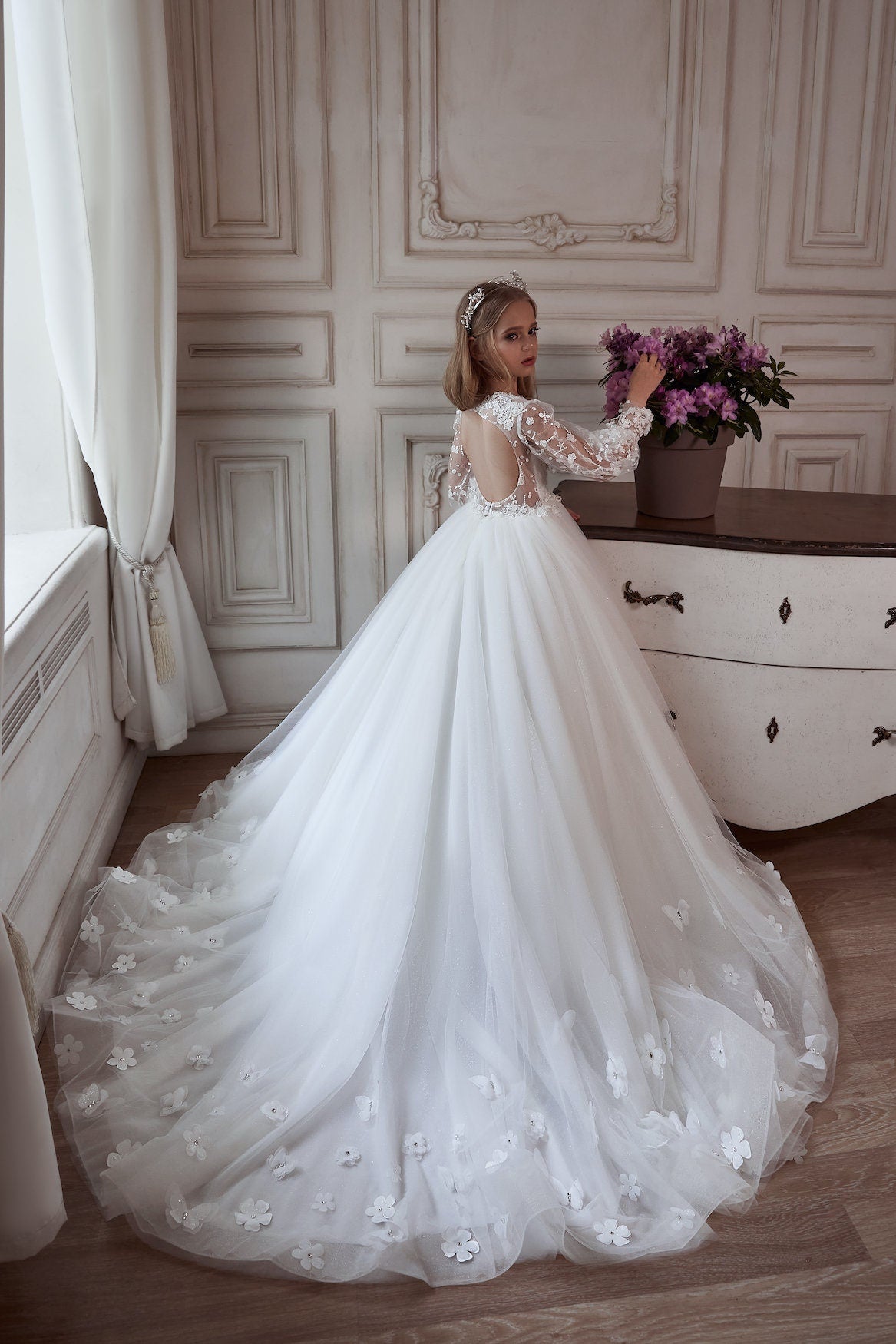 First Communion Dress, flower girl dress,Baptism Dress, Wedding ,flowe First Communion Dress, flower girl dress,Baptism Dress, Wedding ,flowe
