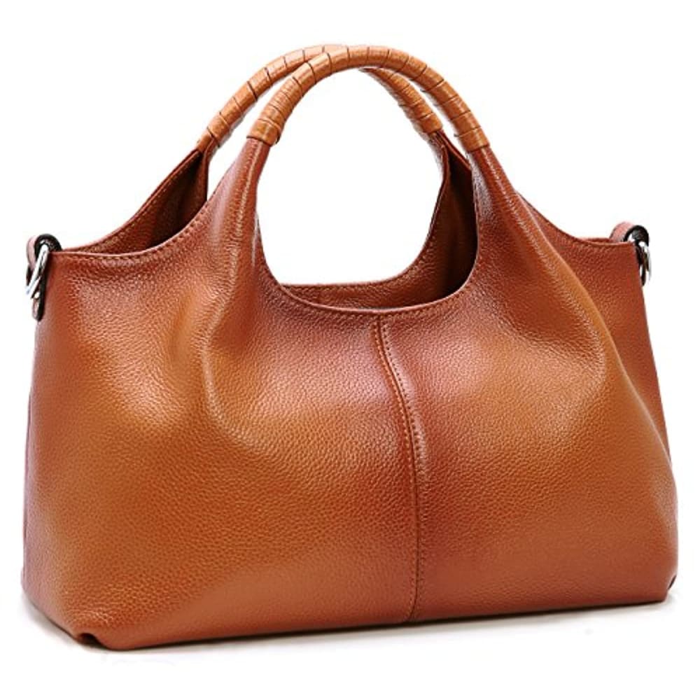 Iswee Womens Genuine Leather Handbags Tote Bag Shoulder Top 