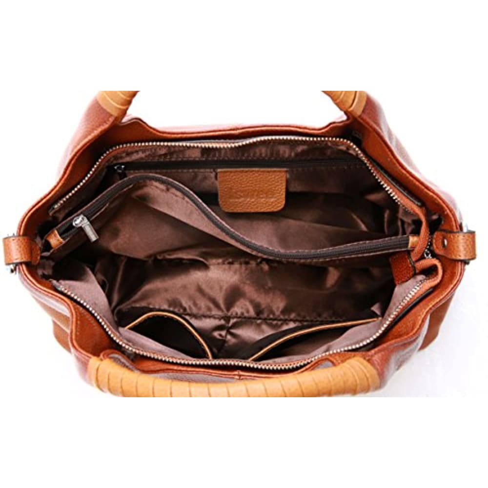  Iswee Genuine Leather Shoulder Bag Purse Satchel