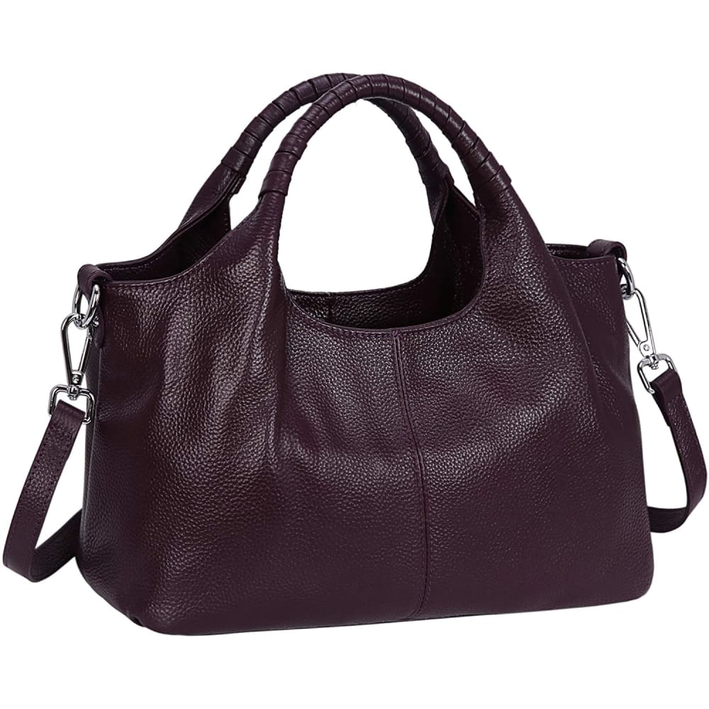 Iswee Womens Genuine Leather Handbags Tote Bag Shoulder Top 