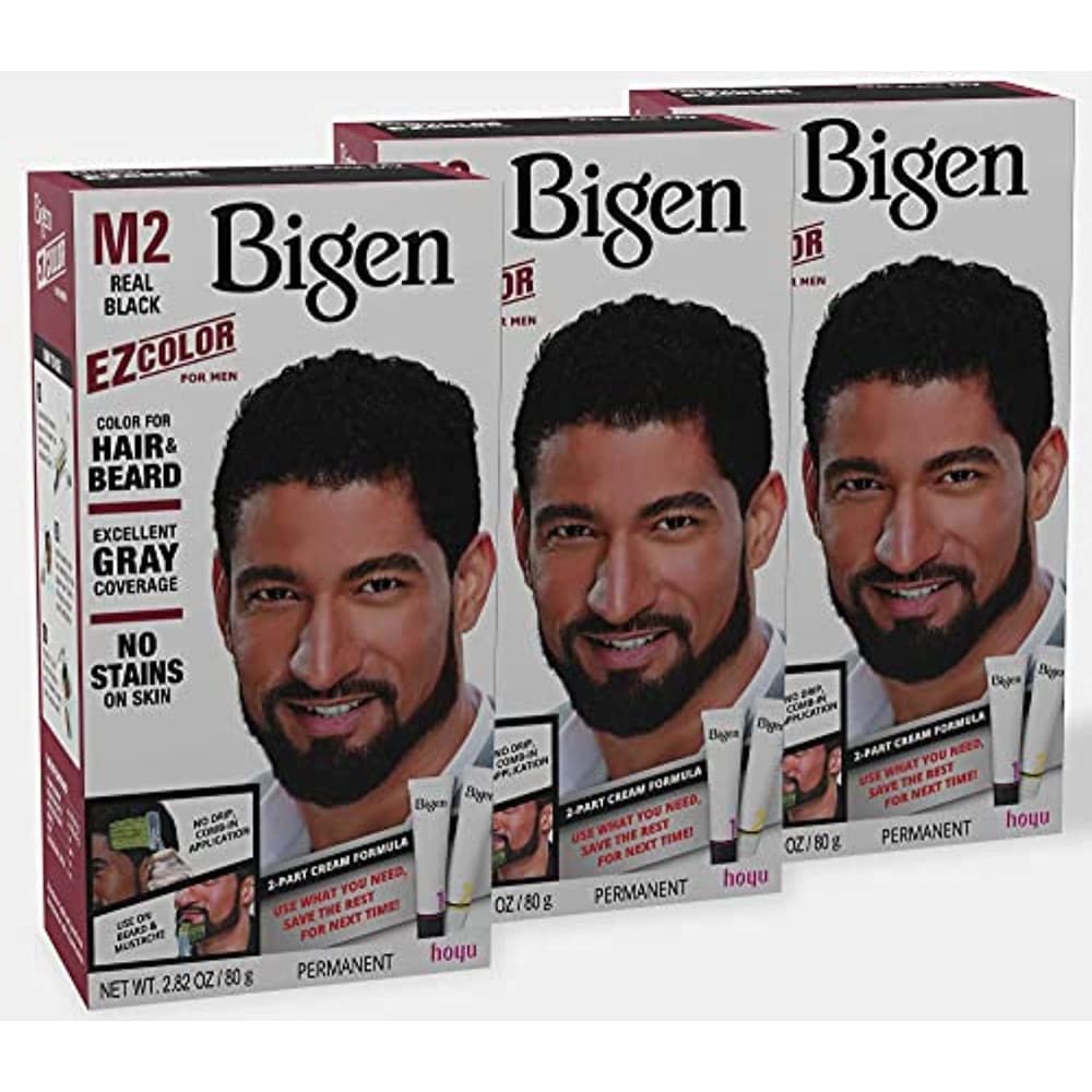 M2 Bigen EZ Color for Men Real Black -3 Pack - Back to 