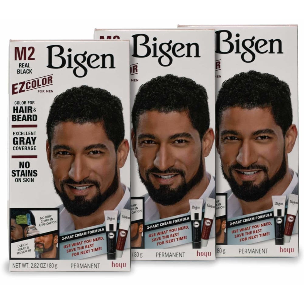 M2 Bigen EZ Color for Men Real Black - 3 Pack - Beauty