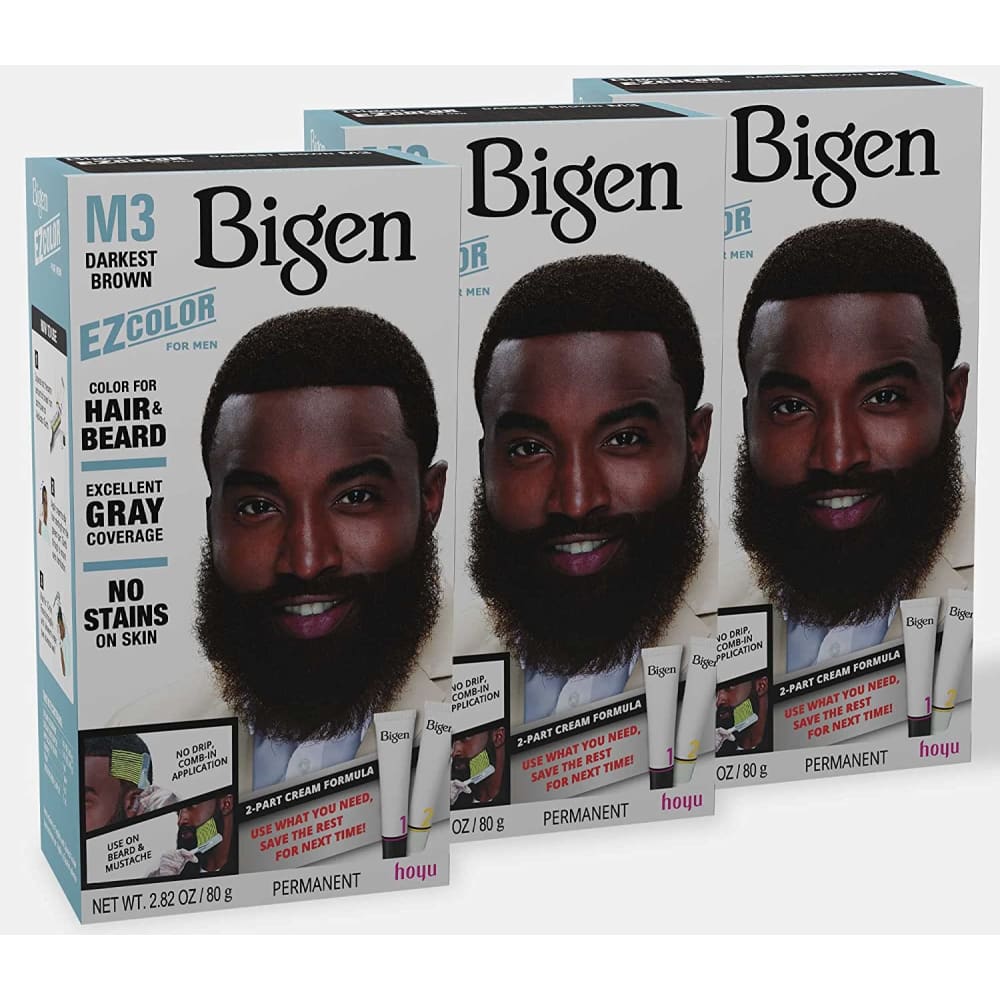 M5 Bigen EZ Color for Men Medium Brown - 3 Pack - M3 Darkest
