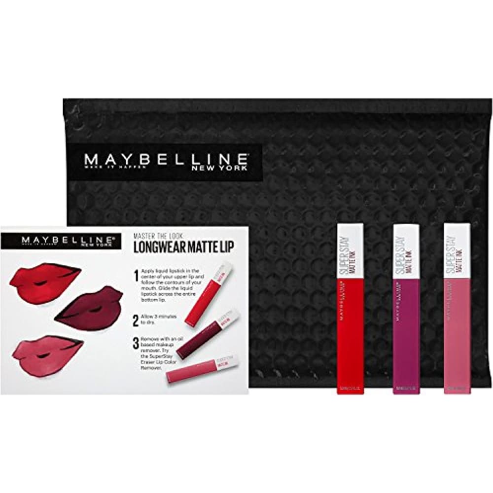 Maybelline Superstay Matte Ink Liquid Lipstick 3 Piece Gift 