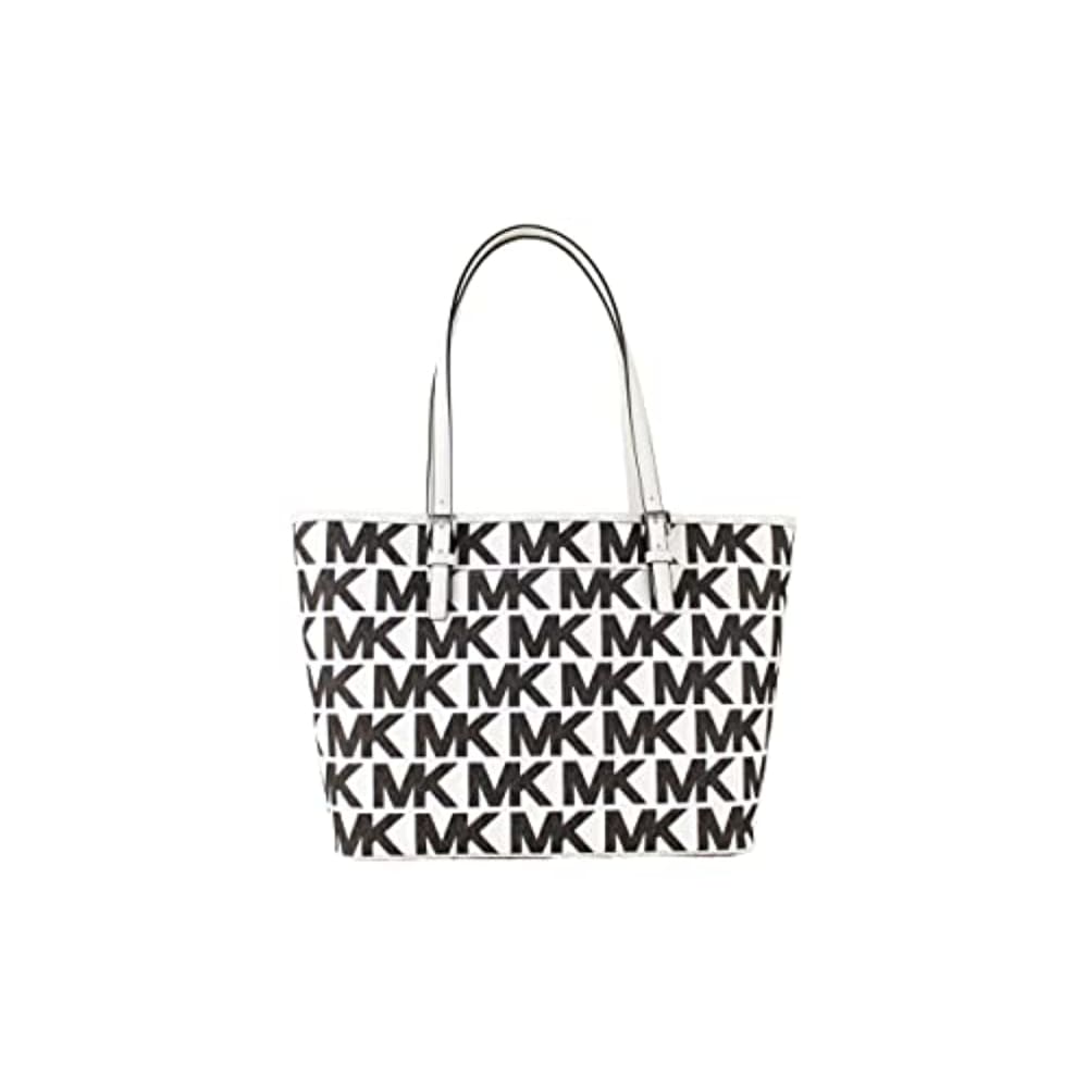 Michael Kors Graphic MK Logo Optic White… Handbag - Back to 