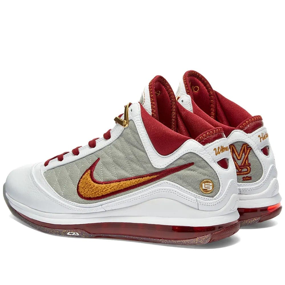 NIKE LEBRON 7 - UK 6 / WHITE BRONZE & TEAM RED