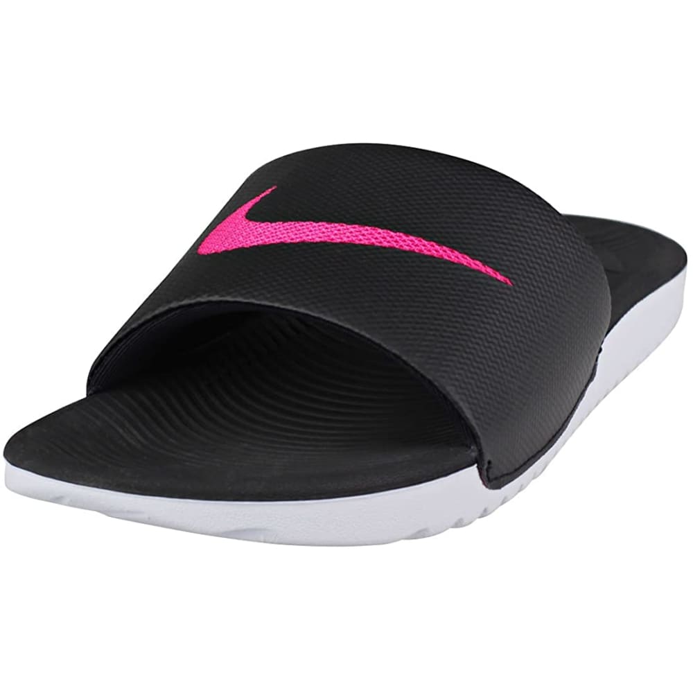 NIKE Women’s Kawa Slide Sandal - 5 / Black/Vivid Pink - Back