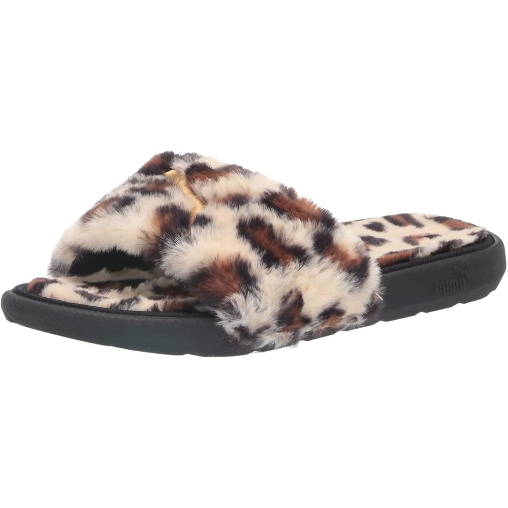 PUMA Women’s Cool Cat Slide Sandal - 5 / Gold-puma Black - 
