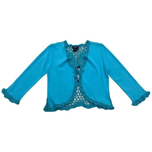 Radzoli Fashion Blue Long Sleeve Cardigan Blouse - XL