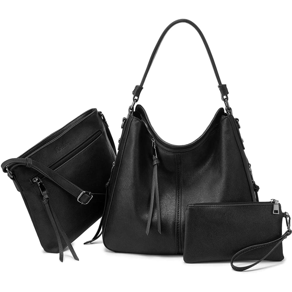 Black Leather Hobo Bag in Soft Leather for Women Crossbody Hobo Purse  MEDIUM HELEN - Etsy