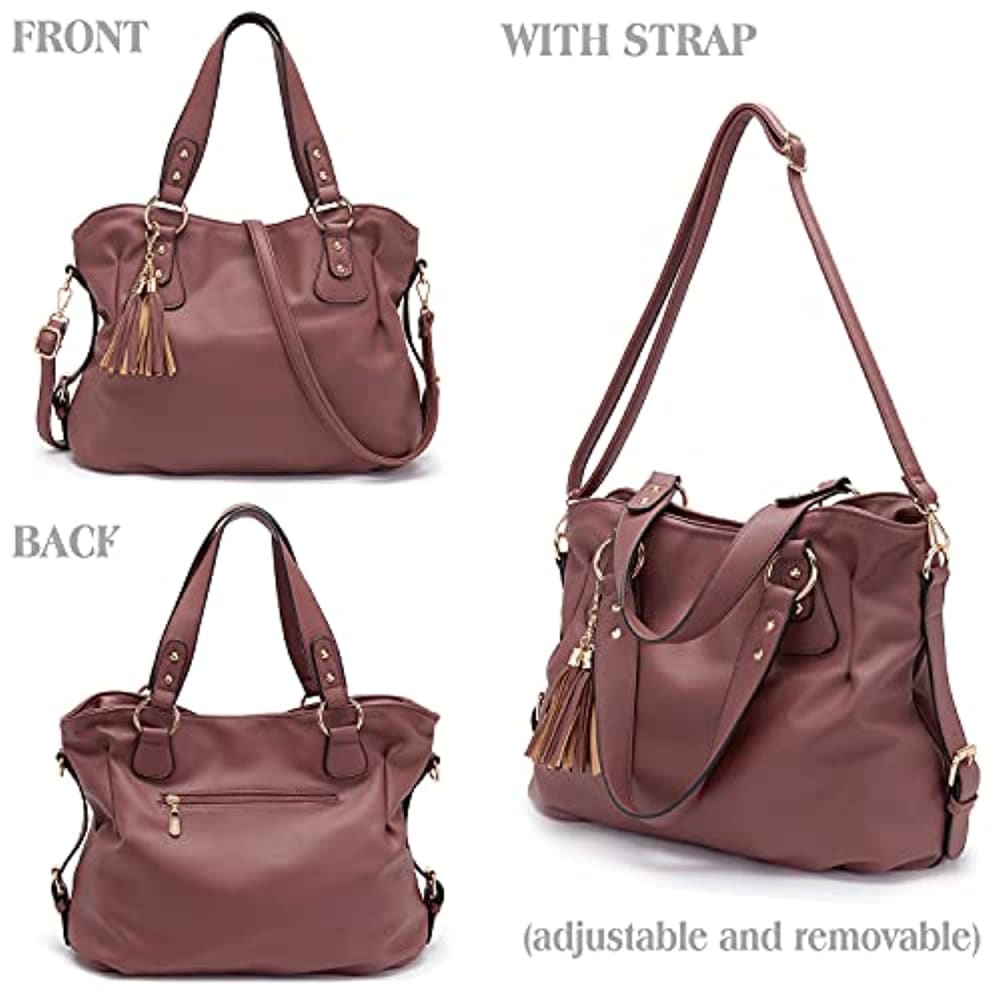 Soperwillton Handbags for Women Large Bucket Shoulder Bag 