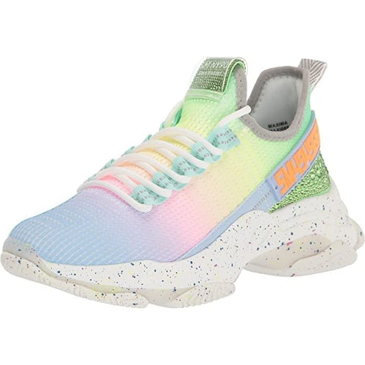 Steve Madden Womenβs Maxima Sneaker - 5 / Rainbow Multi -