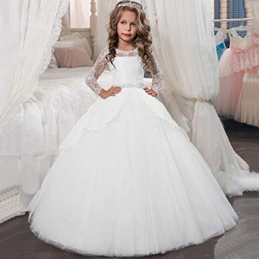 Vintage Flower Girls First Communion Dresses with Lace 