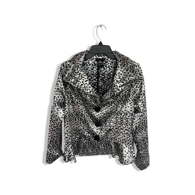 Weavz Women Metallic Jacket - L/XLarge / Silver and black