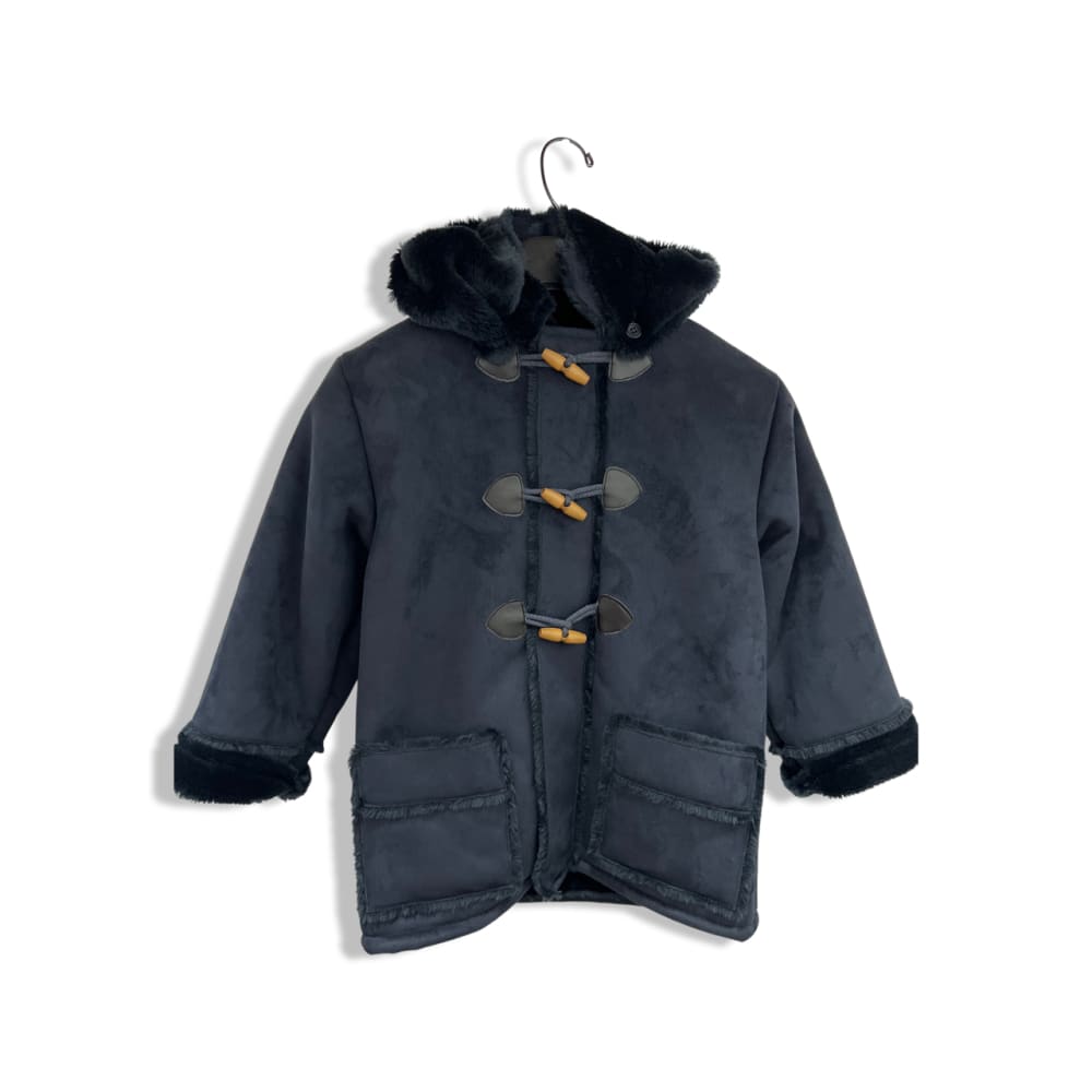 Widgeon Little Girls’ Faux Fur Coat with Detachable Hood - 