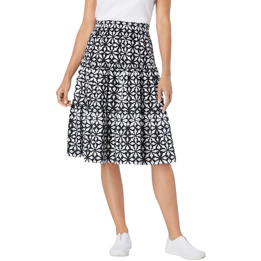 Woman Within Women’s Plus Size Jersey Knit Tiered Skirt - 12