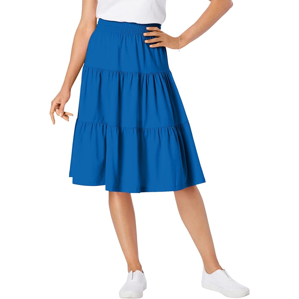 Woman Within Women’s Plus Size Jersey Knit Tiered Skirt - 12