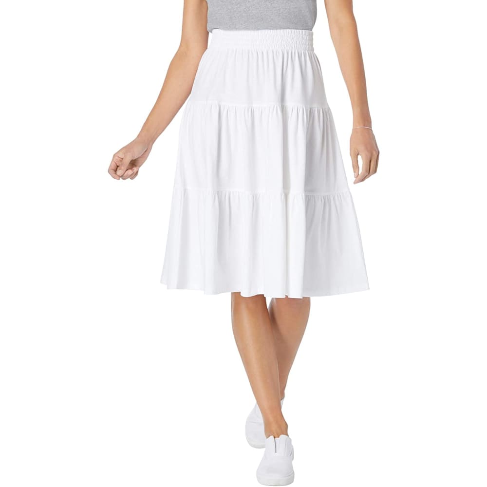 Woman Within Women’s Plus Size Jersey Knit Tiered Skirt - 12