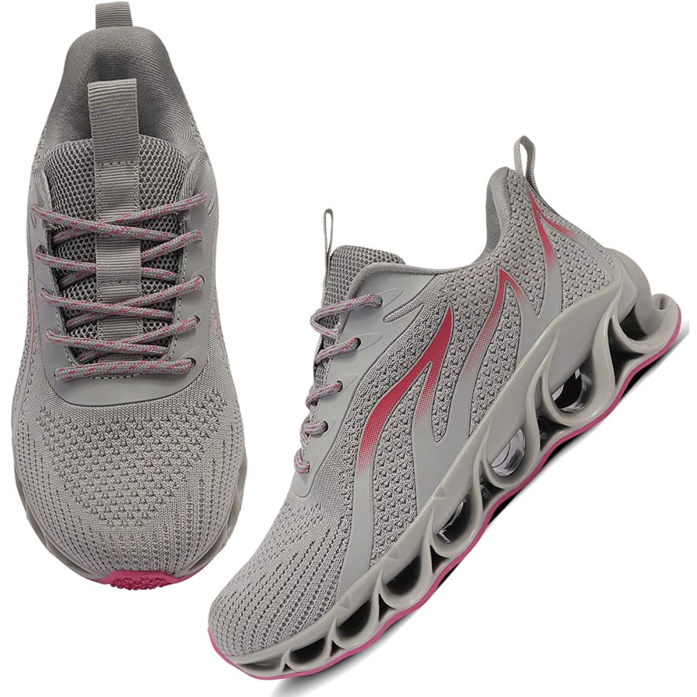 Women Walking Running Non-Slip Shoes - 5.5 / 1-9-2grey Pink 
