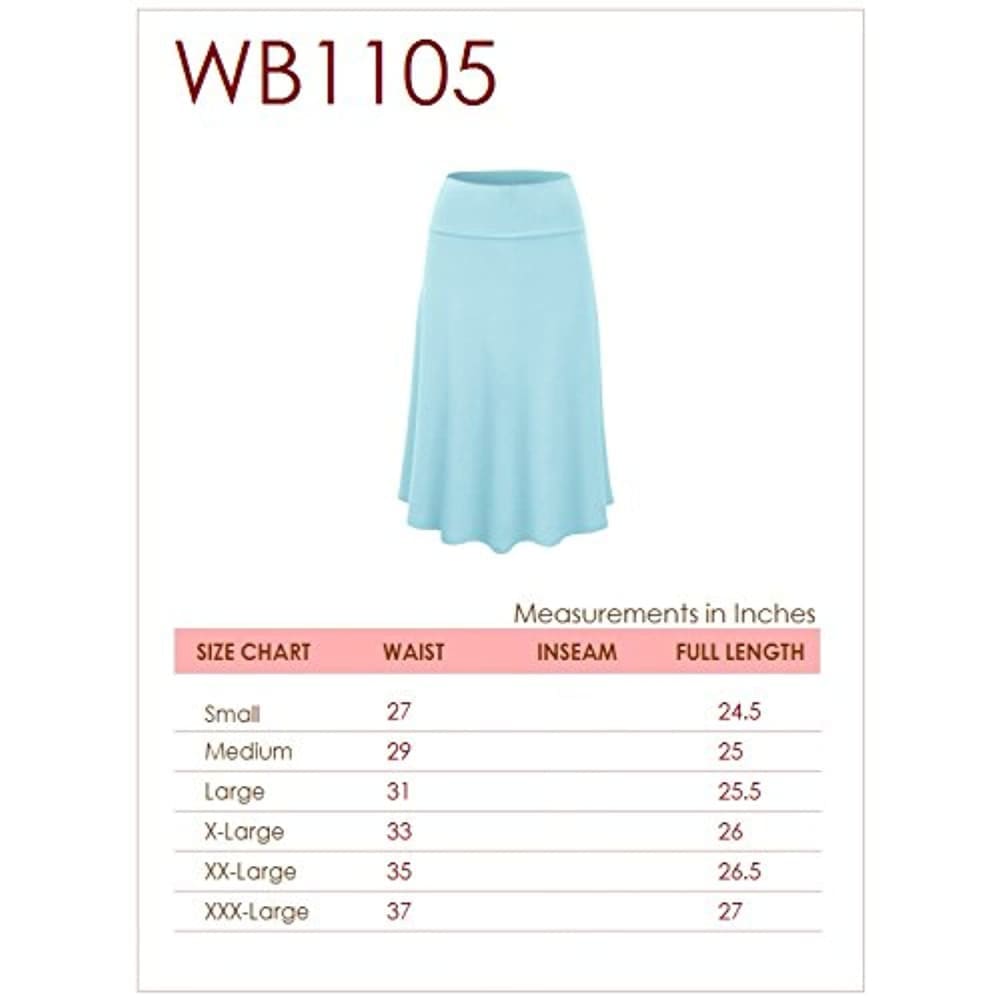 Women’s Solid Ombre Lightweight Flare Midi Pull On Closure 