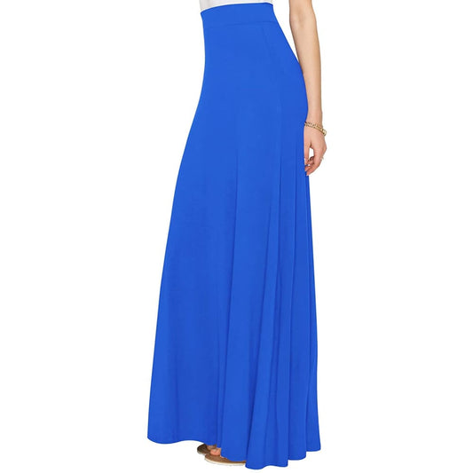 Women’s Styleish Print/Solid High Waist Flare Long Maxi 